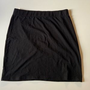 Basic black cotton skirt